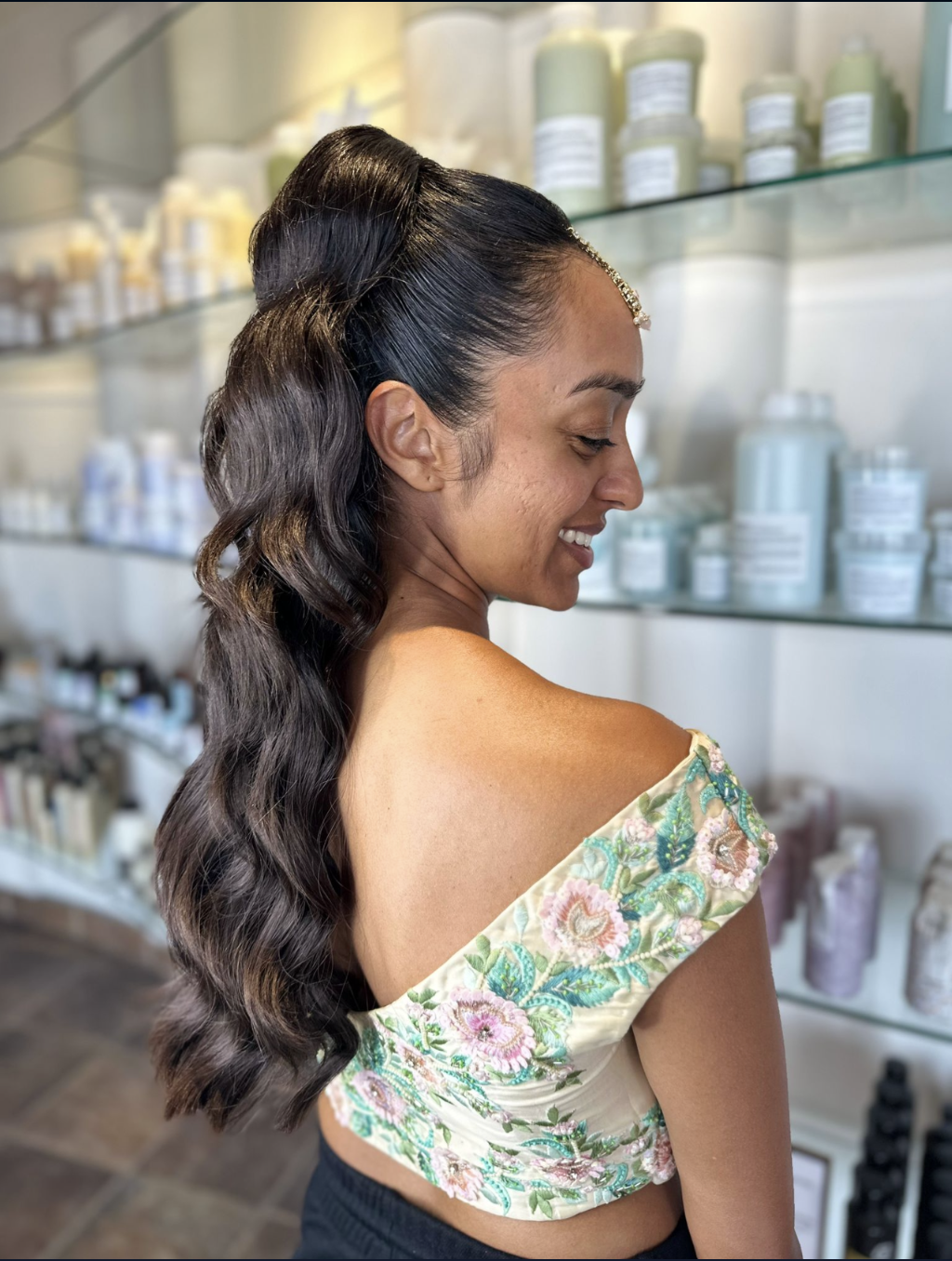 Formal wave ponytail for special occasion